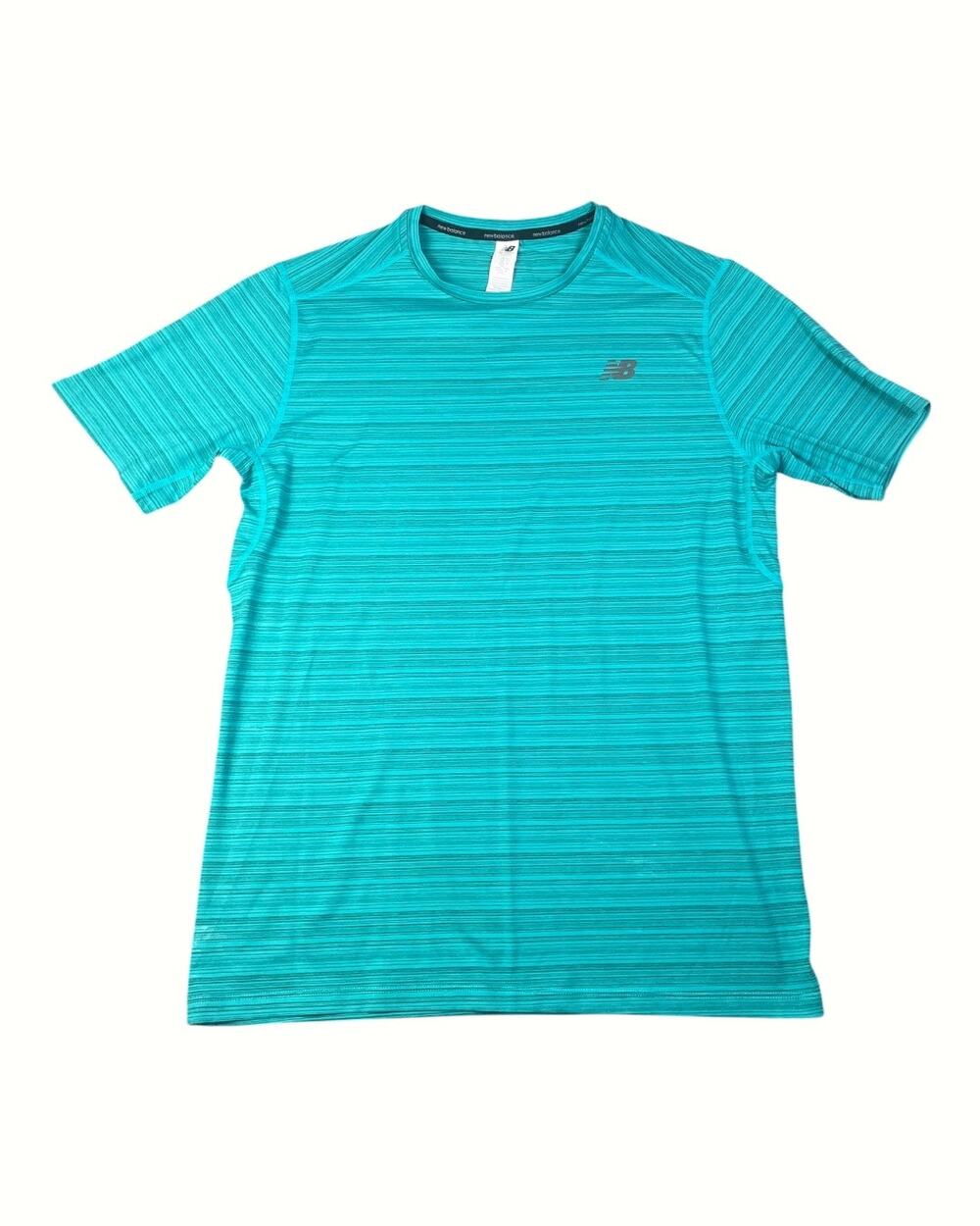 New Balance Men’s Medium Dry Fantom Force Short Sleeve Teal Athletic Shirt